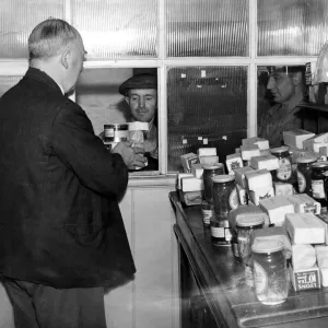 Not a grocers shop but a farm office at harvest time - when the harvest rations