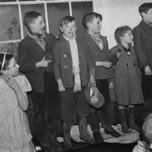 Gypsies childrens party, St Mary Cray. 19 January 1939 Travellers Romany Gypsy Gypsies childrens party, St Mary Cray. 19 January 1939 Travellers Romany Gypsy