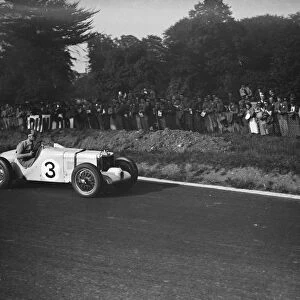 H Stuart Wilton in his MG compete during the Crystal Palace road race. 1938