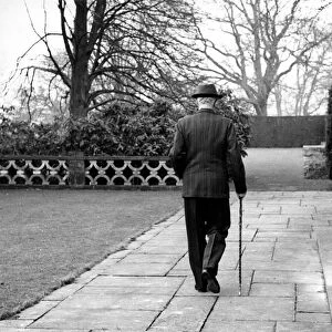 Harold Macmillan on his 70th birthday, at his home in Sussex. 10 February 1964