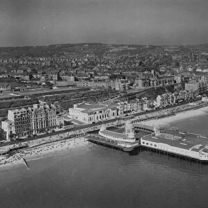 Hastings beach photographed from the air April 1946