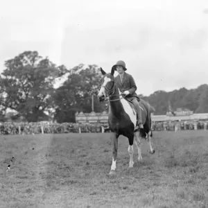 Hertfordshire Show at Hatfield Park Miss Marjorie Packer on her new skewball pony 18 Hertfordshire Show at Hatfield Park Miss Marjorie Packer on her new skewball pony 18