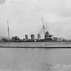 HMS Berwick Print, 24 June 1927 Black and White Photograph HMS Berwick Print, 24 June 1927 Black and White Photograph