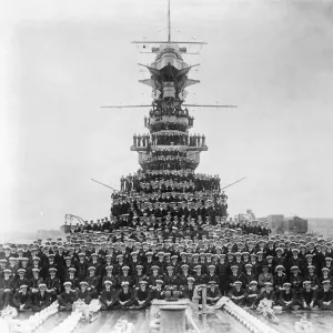 Print of HMS Hood after refit at Devonport Print of HMS Hood after refit at Devonport