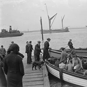 The Home Fleet on the river Thames at Greenhithe, Kent. 1937