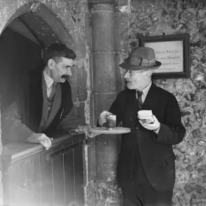 Where hospitable custom of a century survives. Free ale and bread for wayfarers Where hospitable custom of a century survives. Free ale and bread for wayfarers