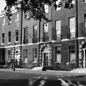 Print of 1950s Bedford Square Houses in Bloomsbury, London Print of 1950s Bedford Square Houses in Bloomsbury, London