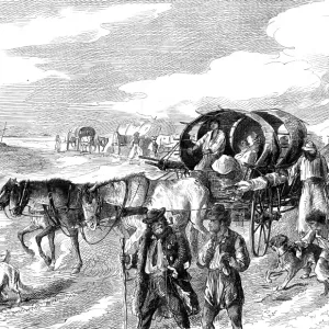Hungarian Gypsies on the Tramp Print 1874 Hungarian Gypsies on the Tramp Print 1874