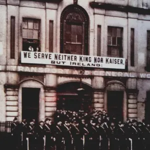 Print of Citizen Army Parading outside Liberty Hall