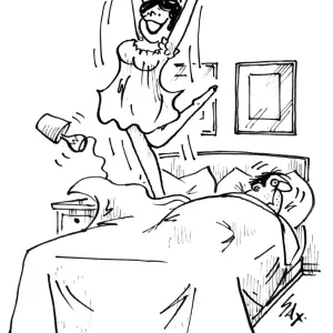 Joy in bed. Cartoon by Sax Usually paying little or no attention to political correctness Joy in bed. Cartoon by Sax Usually paying little or no attention to political correctness