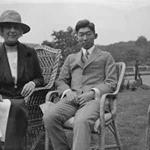 At Kerry House, Kingston Hill Mrs Drummond ( left ) with Prince Chichibu, second