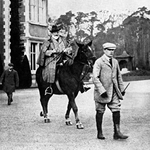 King Edward VII riding out to shoot at Sandringham, early 1900s