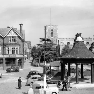 Print of Kings Square, Enfield Town, London Print of Kings Square, Enfield Town, London