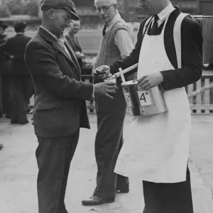 Knapsack tea at the cricket at Lords, London, England Knapsack tea at the cricket at Lords, London, England