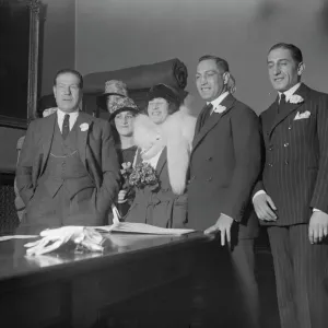 Augie Ratner marries Dora Yubos in London Register Office Print