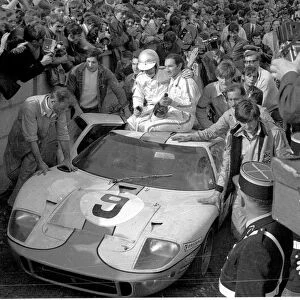 Le Mans, France: A British Built, American powered five litre Ford Sports Car, driven