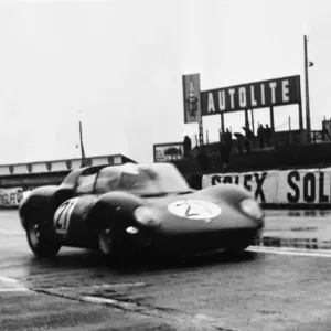 Le Mans France The Ferrari No 21 driven by World Chapion for 1964 John Surtees is