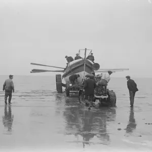 Motor Tractor Launches Lifeboat at Hunstanton Print Motor Tractor Launches Lifeboat at Hunstanton Print