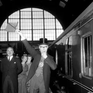 Vintage London Print: Sir Frederick Hoare at Kings Cross Station Vintage London Print: Sir Frederick Hoare at Kings Cross Station