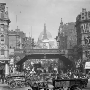 Early 1900s London Street Scene Print Early 1900s London Street Scene Print