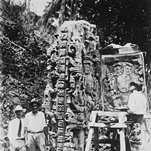 One of the most magnificent Stelae at Copan. The figure of the ruler facing the