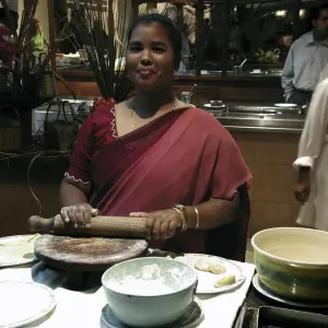 Making chapatis in restaurant of Trou au Biches resort hotel, Mauritius credit Making chapatis in restaurant of Trou au Biches resort hotel, Mauritius credit
