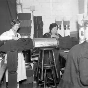 Print of The making of Christmas Crackers at Mead and Fields, Holborn Print of The making of Christmas Crackers at Mead and Fields, Holborn