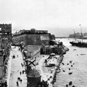 Maltas welcome to the King and Queen: The Royal Yacht Victoria and Albert entering Maltas welcome to the King and Queen: The Royal Yacht Victoria and Albert entering