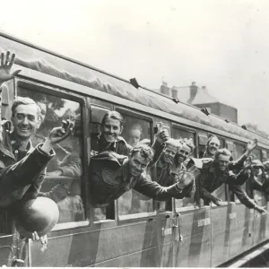 Print of British Troops Departing London Print of British Troops Departing London