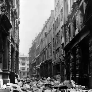 Mincing Lane after the Blitz, Second World War Mincing Lane after the Blitz, Second World War