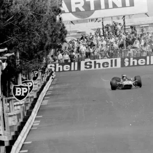 Monaco: Swiss driver Bernard Bauer (background left) loses wheel, seconds later car