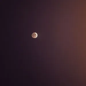 Crescent Moon Print with Sunlit Reflection Crescent Moon Print with Sunlit Reflection