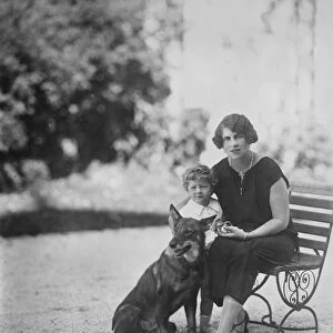 Mother and son. A homely picture of the Crown Pincess Helen of Romania with her