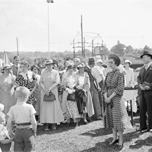 Mr Alfred Bossom MP, with his wife at the opening of the Kingsdown fete. 1937