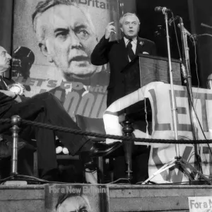 Mr Harold Wilson Print - 1964 Election Rally at St Georges Hall, Liverpool