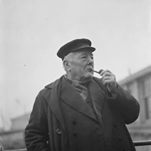 Mr Harry Bates an old salt of Gravesend in a pose. 1938