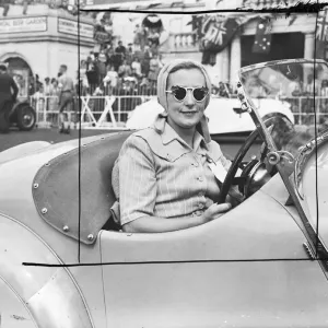 Mrs E. Allard brought a touch of femininity into an almost completely masculine sport