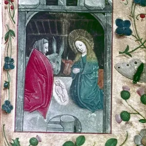 Nativity Print, Flanders, 15th Century Nativity Print, Flanders, 15th Century