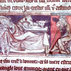 Print of The Nativity, English, c. 1300 Print of The Nativity, English, c. 1300