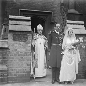 Naval officers wedding The Bishop of London officiated at the at the marriage at