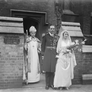 Naval officers wedding The Bishop of London officiated at the at the marriage Naval officers wedding The Bishop of London officiated at the at the marriage