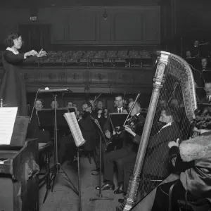 Print of Miss Ethel Leginska Conducting the London Symphony Orchestra Print of Miss Ethel Leginska Conducting the London Symphony Orchestra