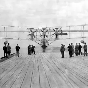 The new giant Blackburn flying boats ( Iris III type) at the launch at Brough The new giant Blackburn flying boats ( Iris III type) at the launch at Brough