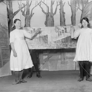 Old Mother Hubbard at the Homerton Deaf School Two little girls do their parts Old Mother Hubbard at the Homerton Deaf School Two little girls do their parts