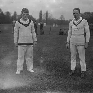 Oxford University Cricket Club Practice Left is M Patten and right is B H Lyon