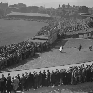 A panoramic view of the Oval during the 1930 test match 16 August 1930 History