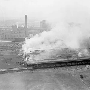 Park Royal Brewery a blaze. A fierce fire raged for hours in buildings at the Guinness Brewery