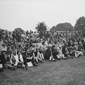 People watching the period dress show at Lullingstone Park near Eynsford, Kent