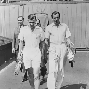 Perry and Austin, leading British players, defeated in Paris tournament. Fred Perry Perry and Austin, leading British players, defeated in Paris tournament. Fred Perry