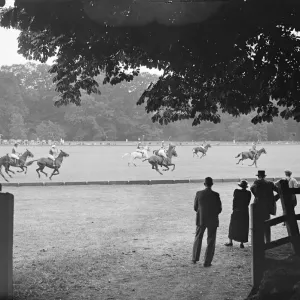 Print of Polo Match in Progress at Cowdray Park, Sussex Print of Polo Match in Progress at Cowdray Park, Sussex